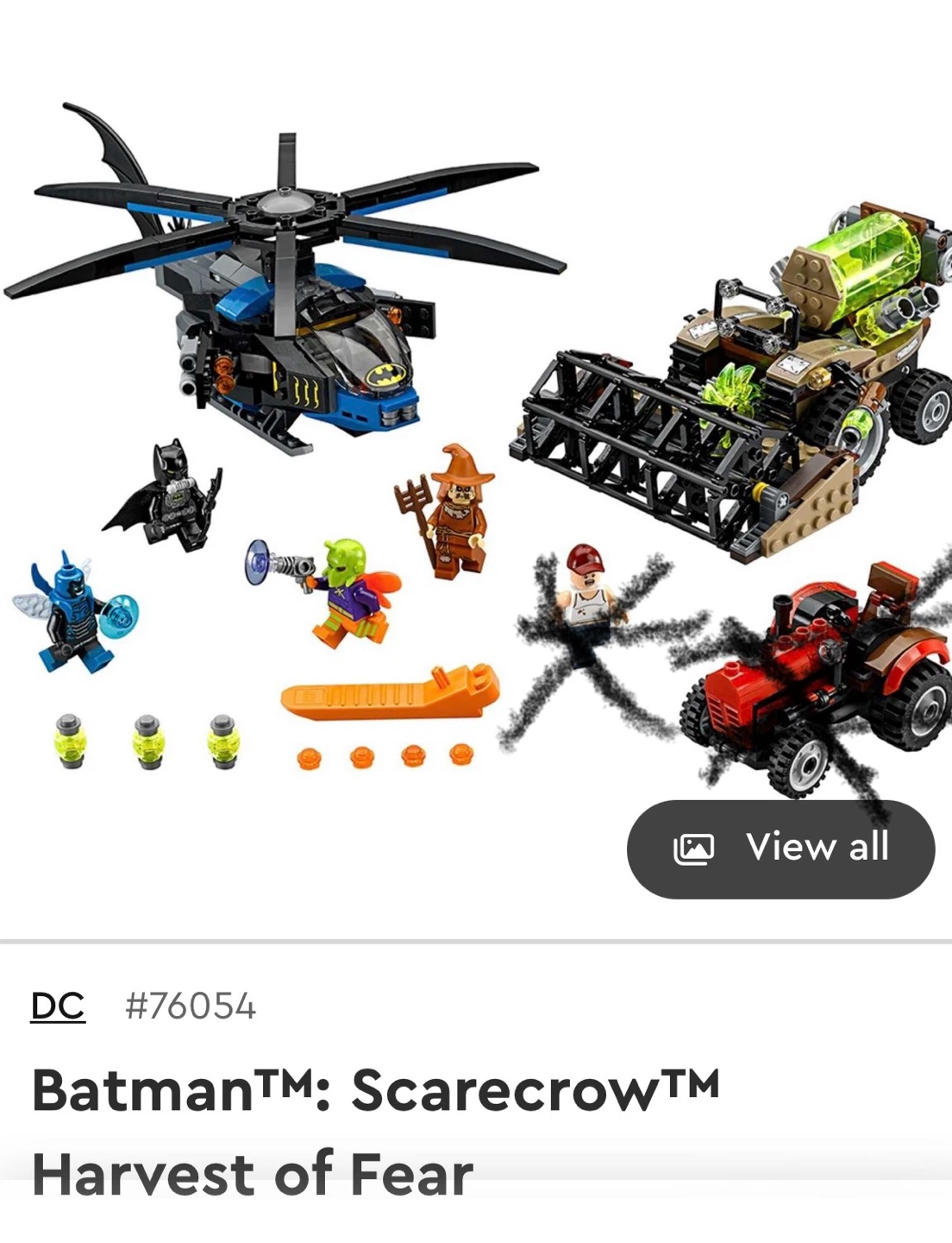 LEGO - DC BatMan Scarecrow Harvest of Fear 76054 - 90% complete