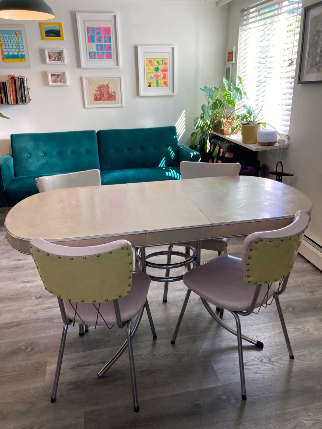 Retro Dining Table and Chairs Set