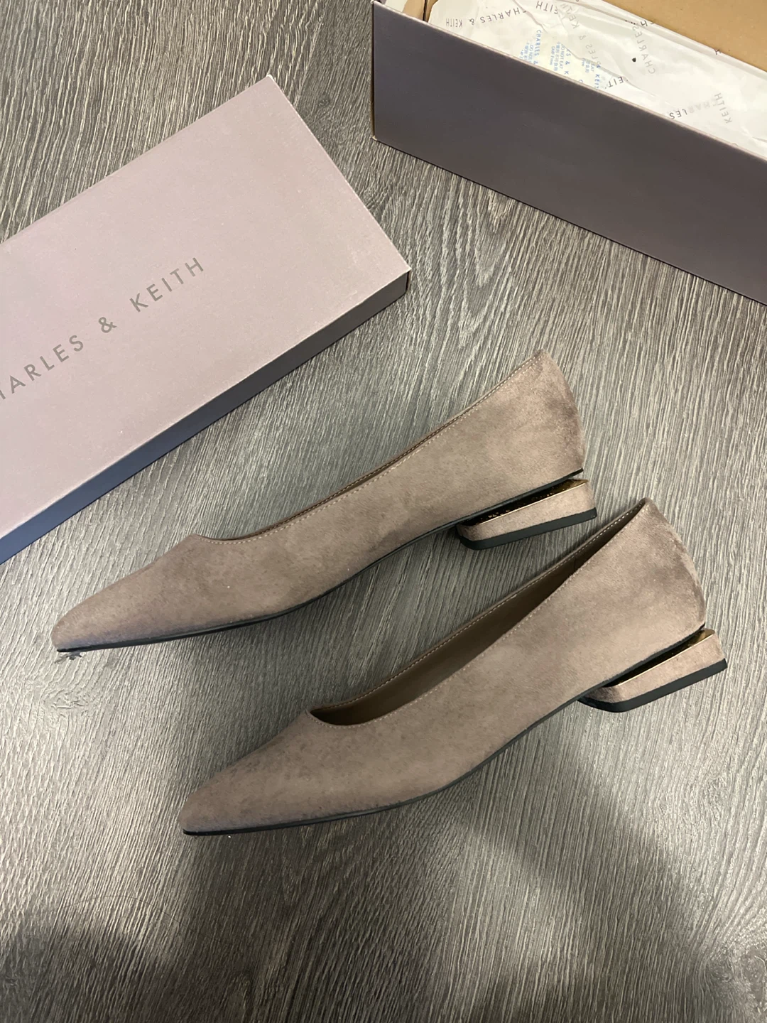 Charles & Keith Taupe Flats - Size 38 - photo 2