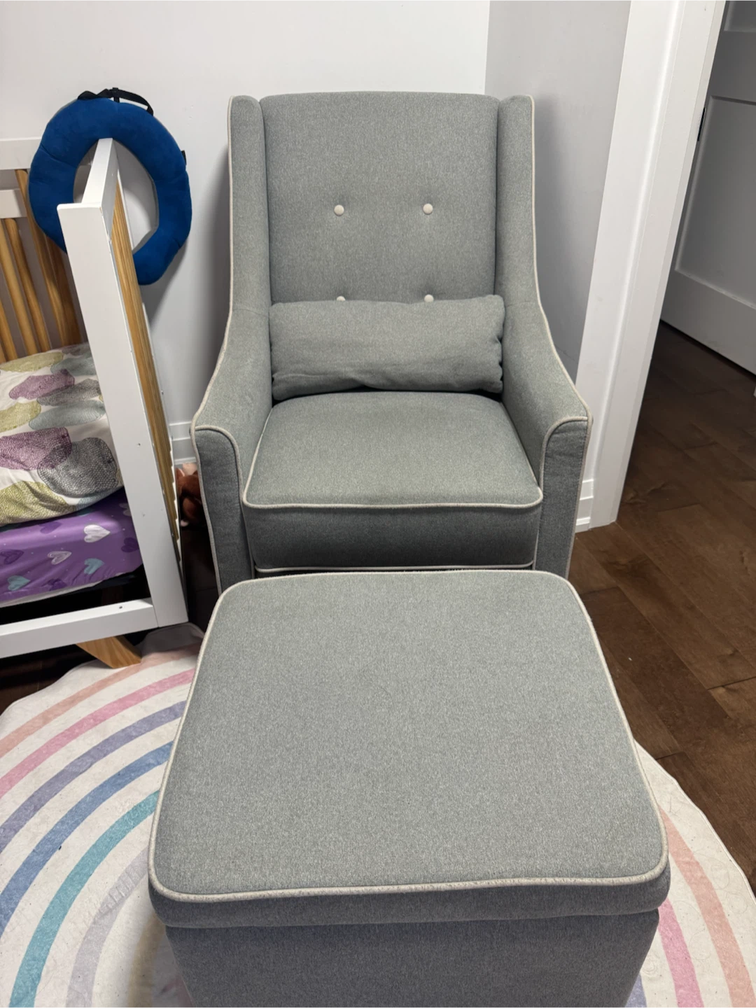 Million Dollar Baby Owen Glider and Ottoman