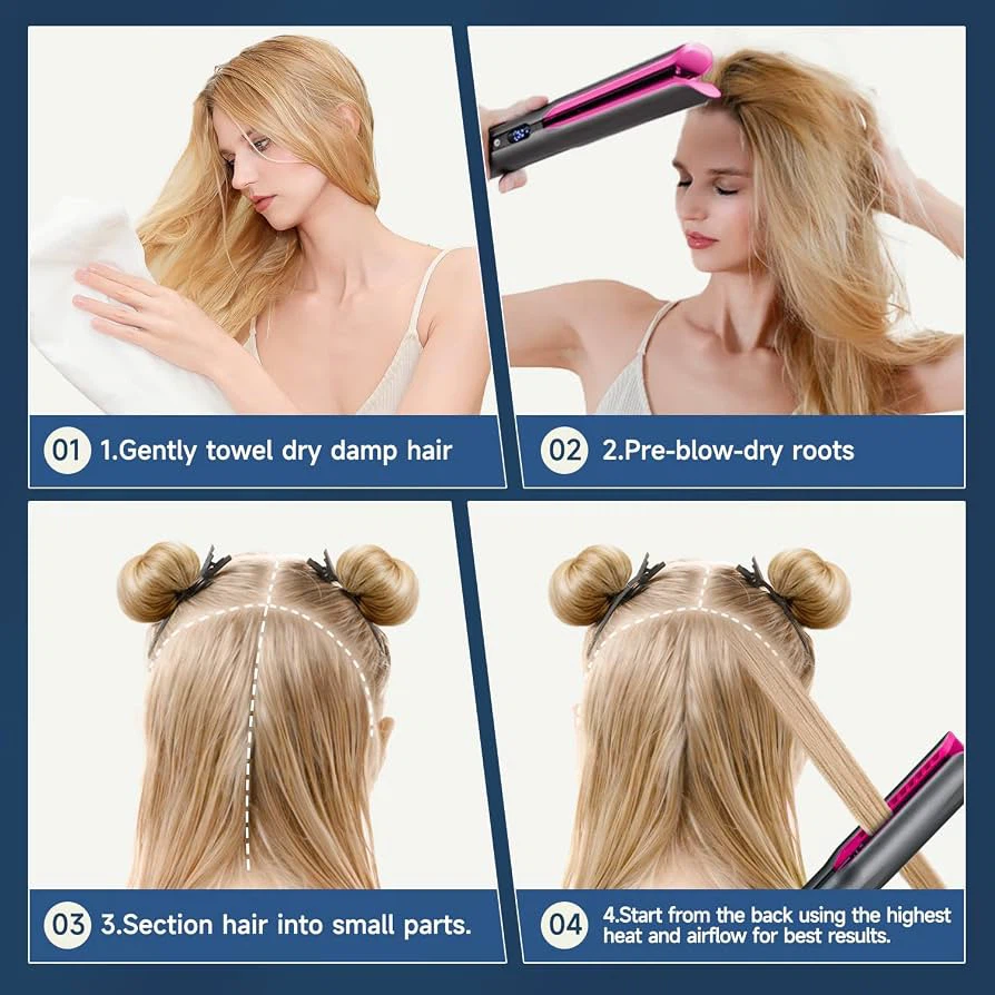2 in 1 Wet to Dry Air Straightener with High-Speed Ionic Airflow - photo 5