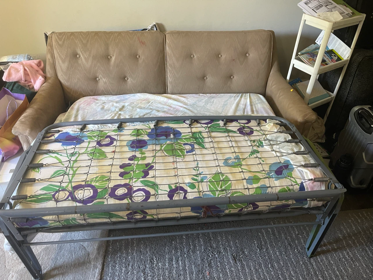 Sofa Bed with Floral Mattress - photo 2