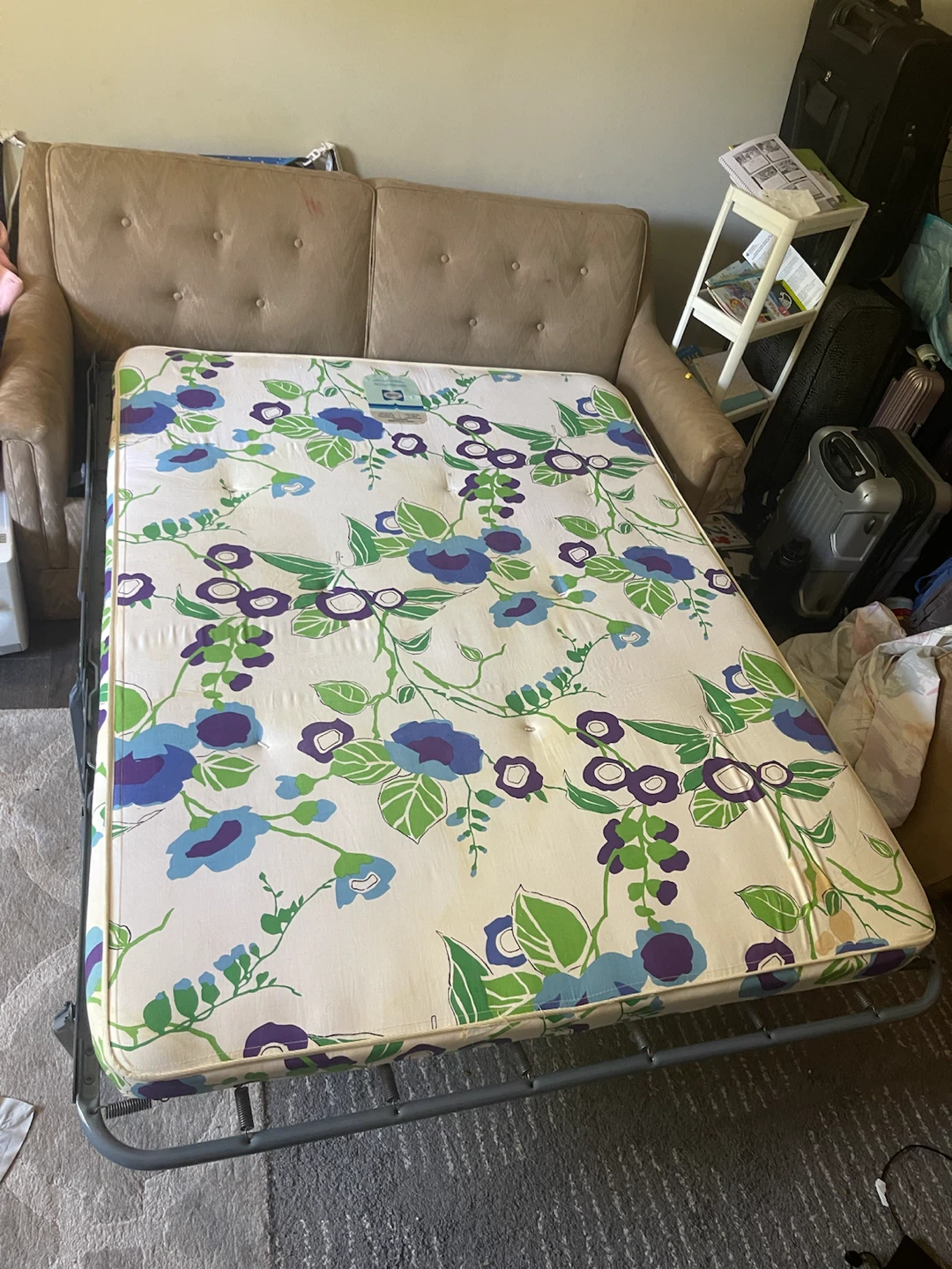 Sofa Bed with Floral Mattress - photo 4