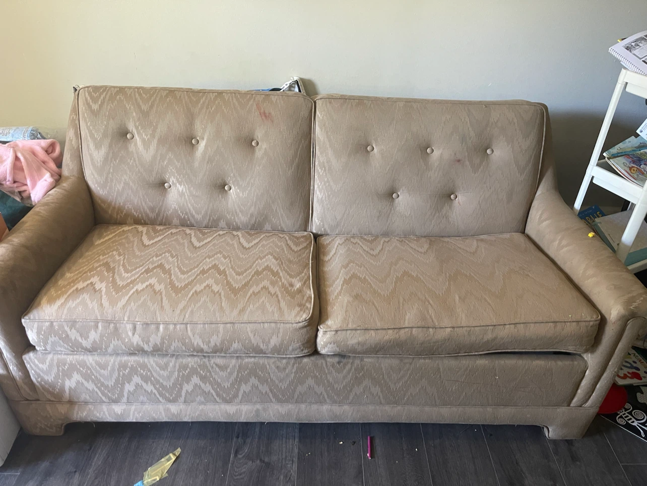 Sofa Bed with Floral Mattress