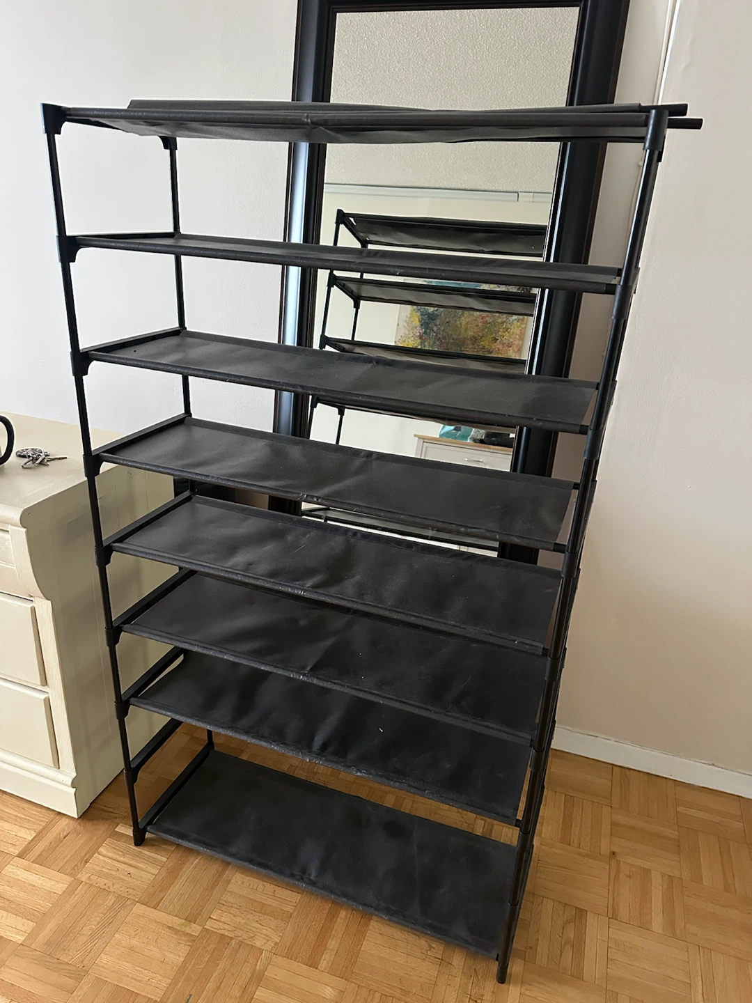 Black Tiered Shoe Rack
