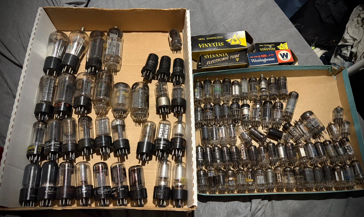 Bulk Lot Vintage Vacuum Tubes (106 Pcs) As Is