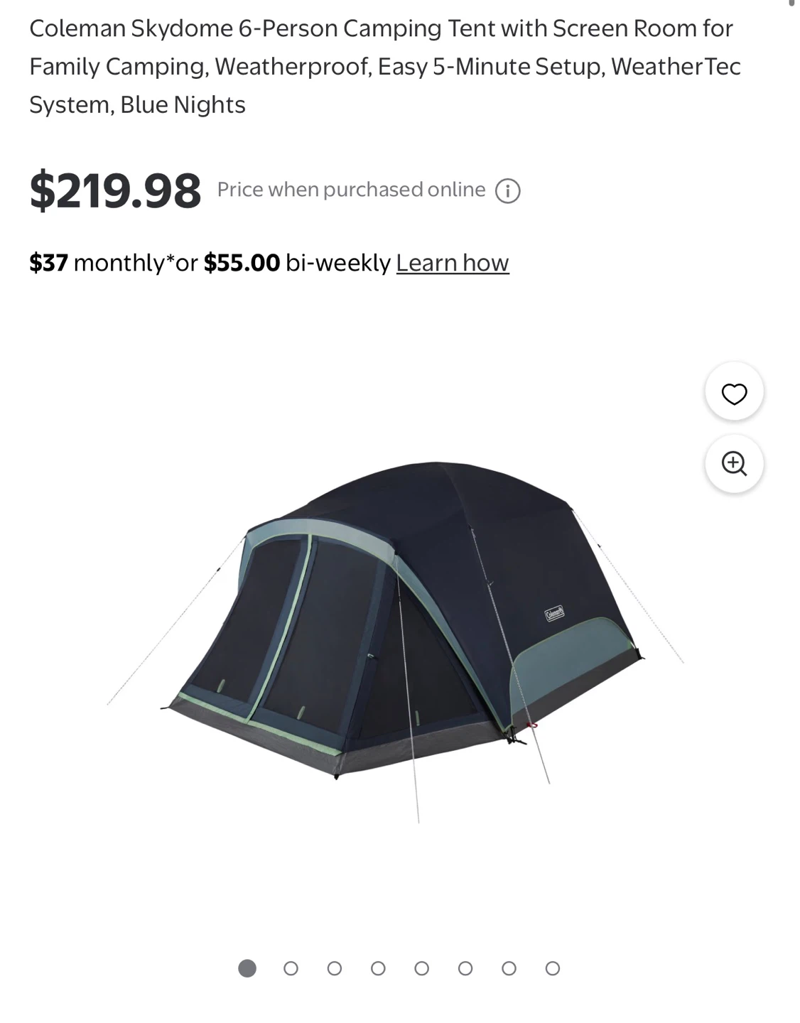Coleman Skydome 6-Person Tent with Screen Room
