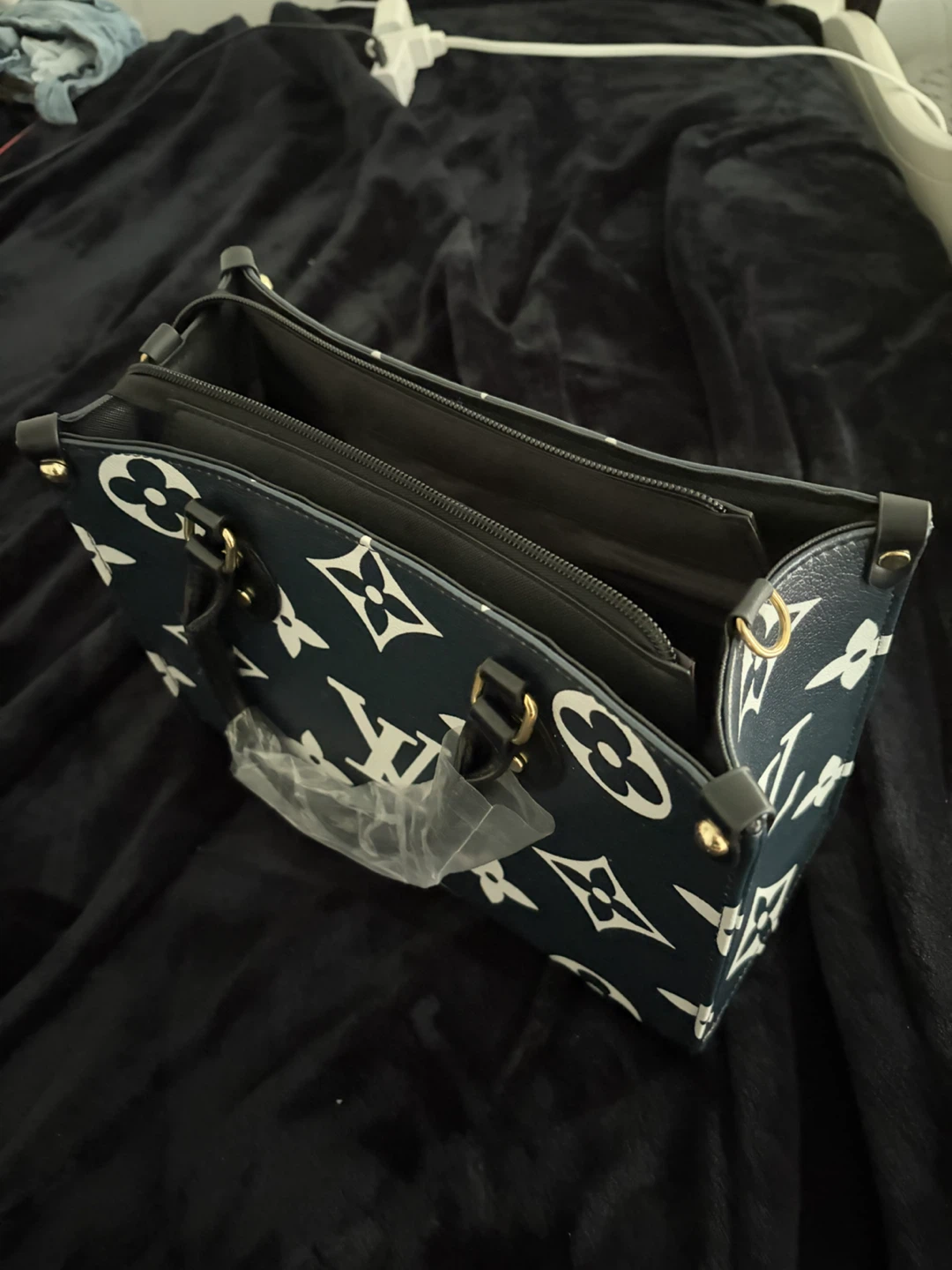Designer-inspired Tote Bag with Pouch