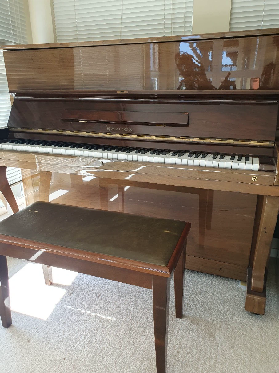 Samick Upright Piano with Bench