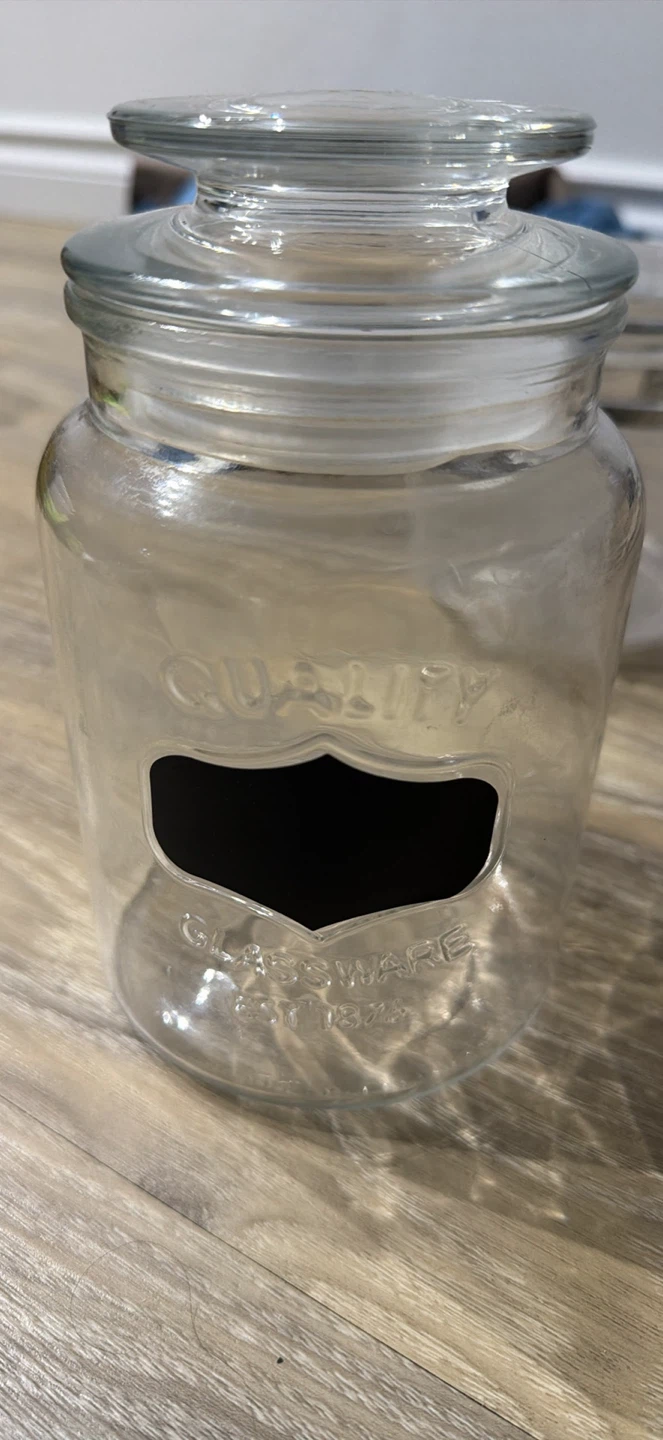 4 Glass Jars with Bamboo Lids and complimentary jars - photo 3