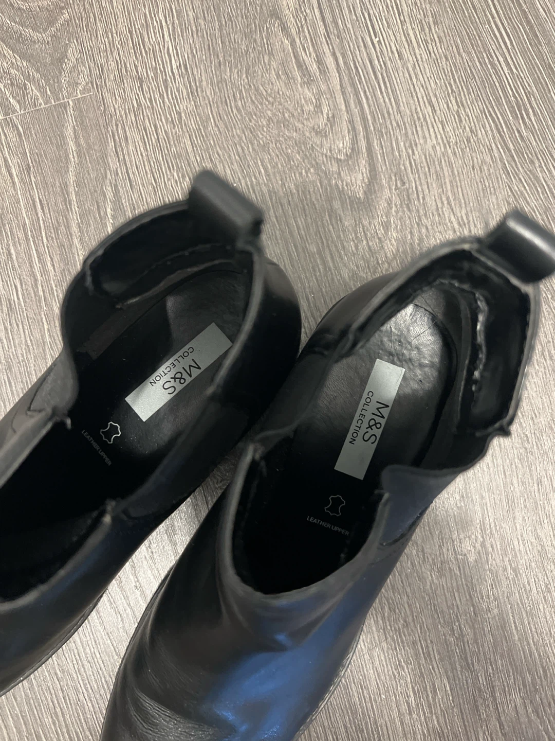 M&S Collection Black Leather Chelsea Boots - photo 2
