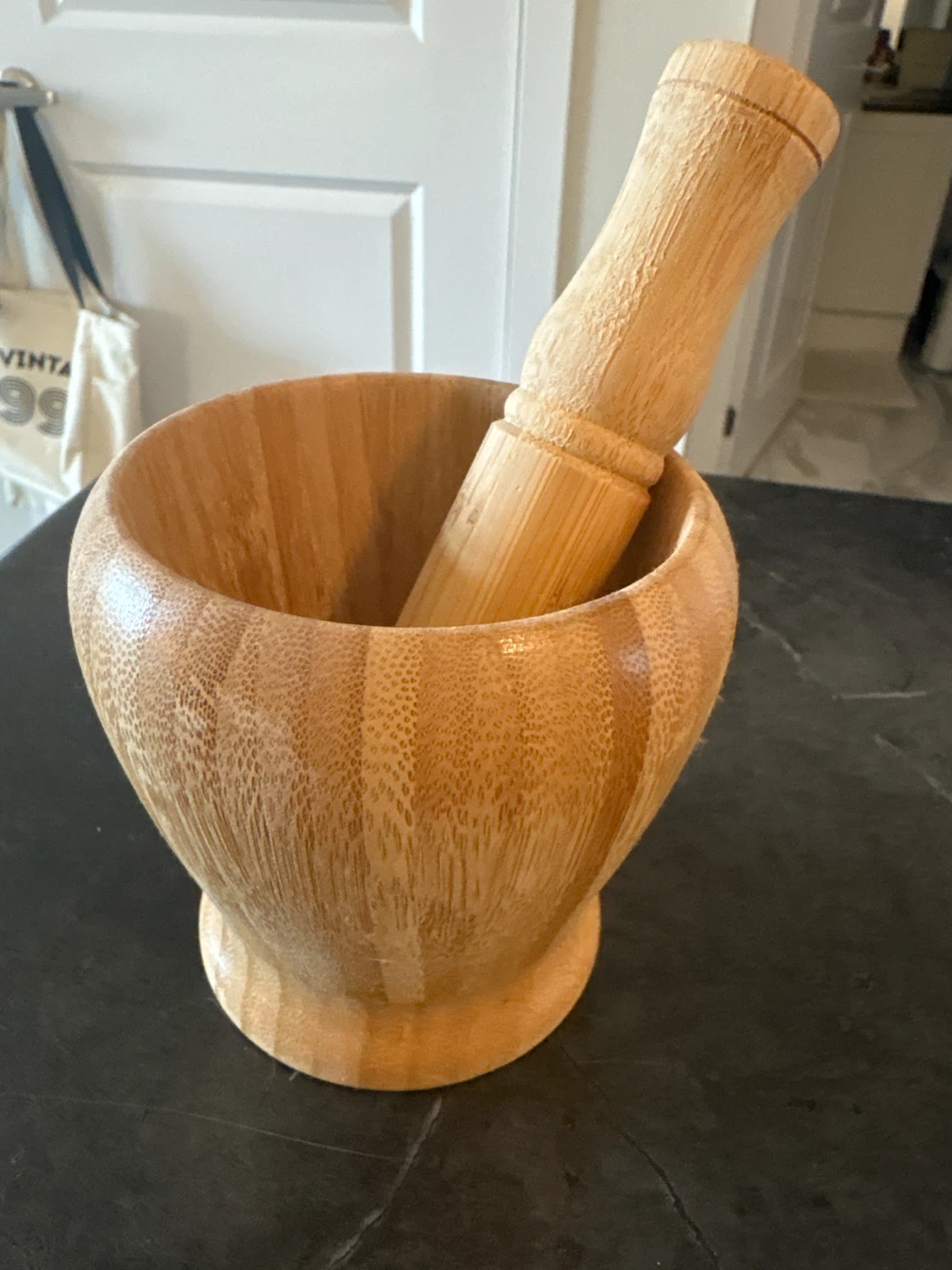 Bamboo Mortar and Pestle - photo 2