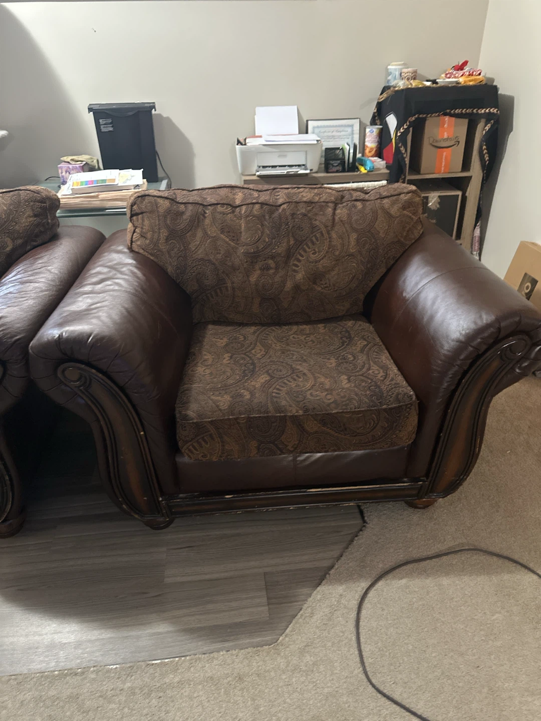 Brown Sofa and Armchair Set - photo 5