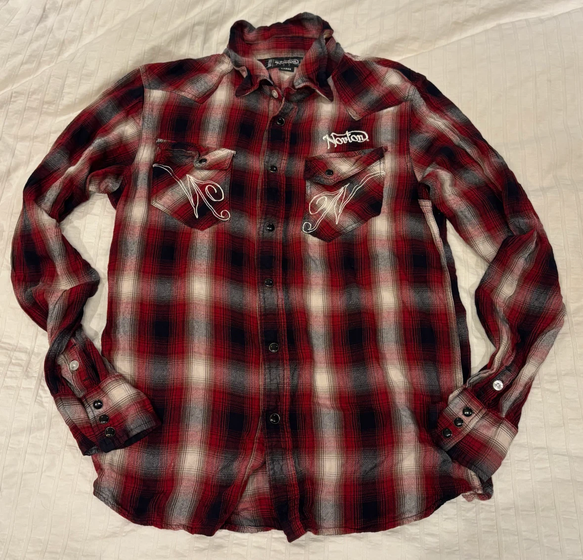 Norton Flannel Shirt - Red Plaid - Fit S