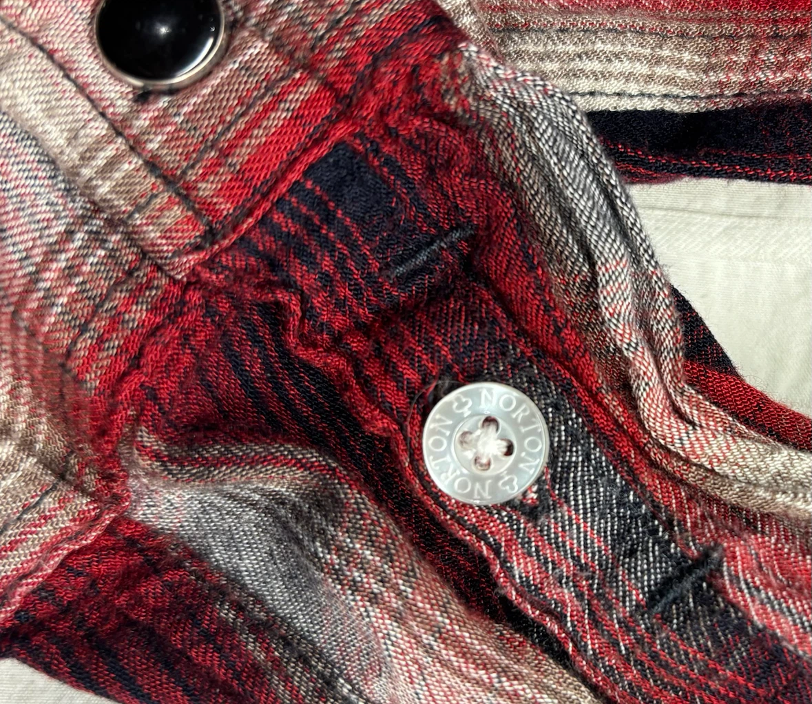 Norton Flannel Shirt - Red Plaid - Fit S - photo 3