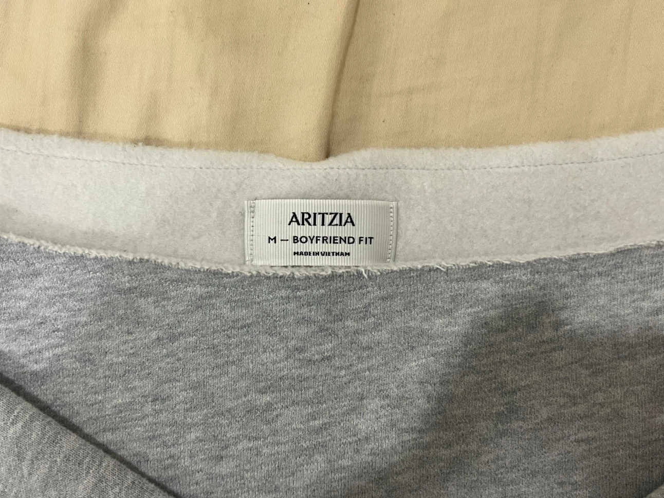 Aritzia Grey Boyfriend Fit off the shoulder Sweatshirt - photo 2