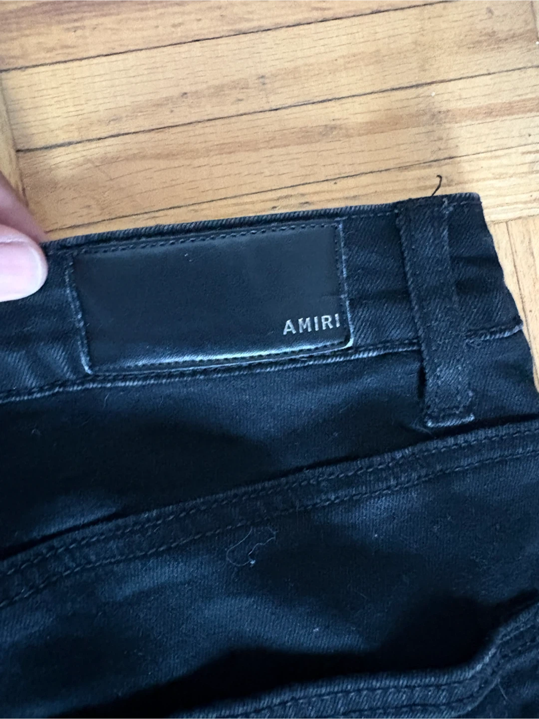 AMIRI Black Distressed Logo Jeans - photo 4