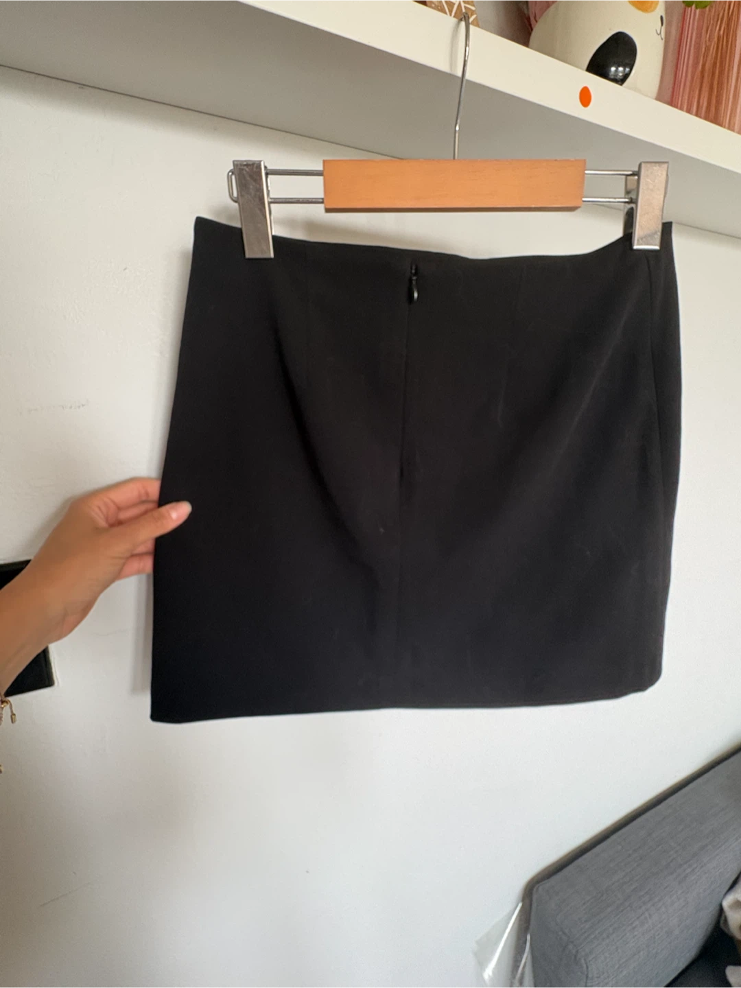 SUNDAY BEST Black Mini Skirt with Side Slit - photo 2