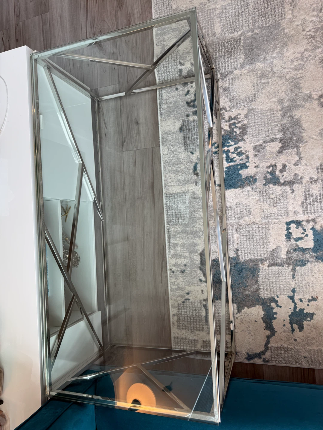 Modern Glass and Metal Coffee Table - photo 3