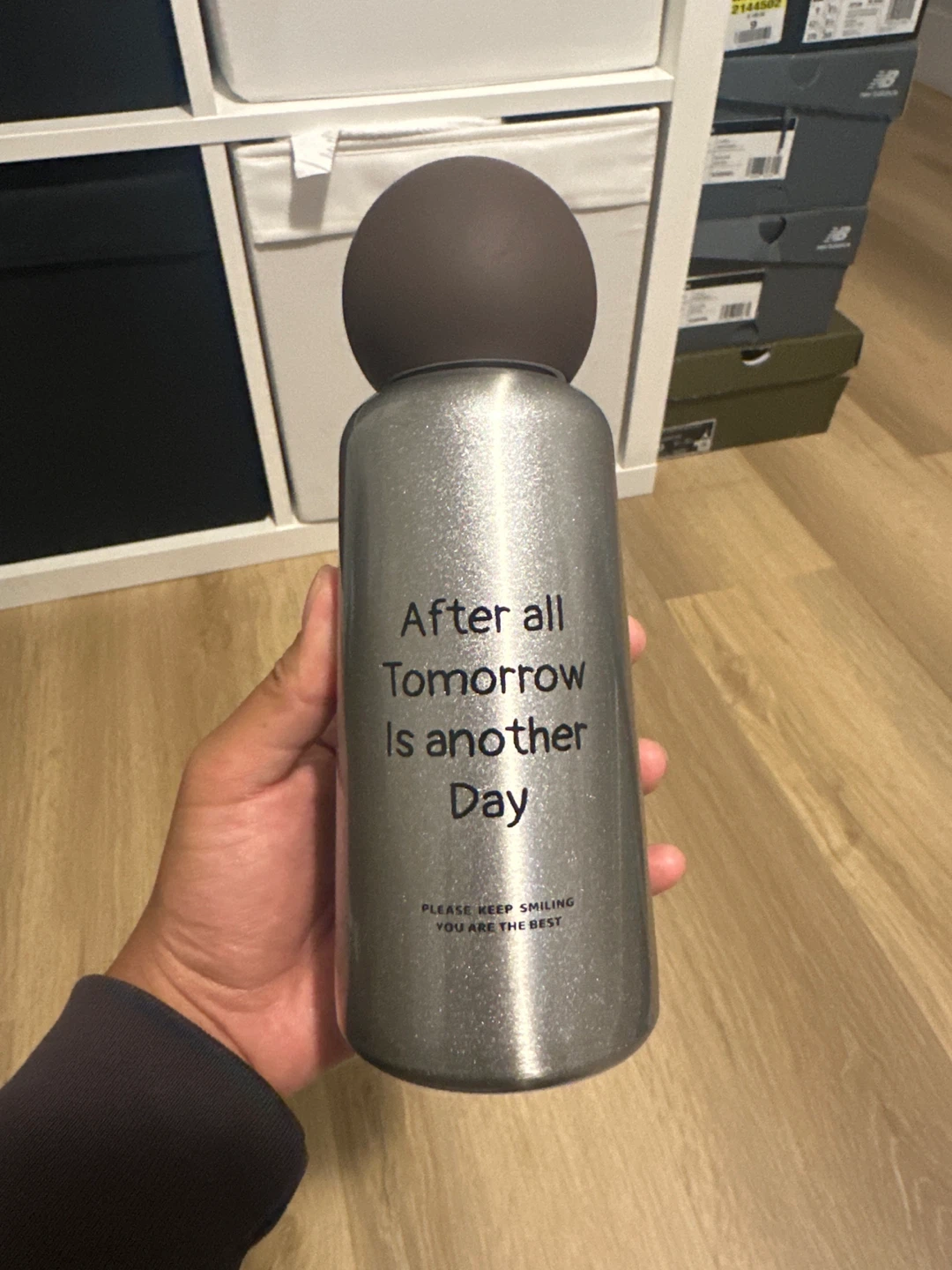 Sparkly Silver Water Bottle