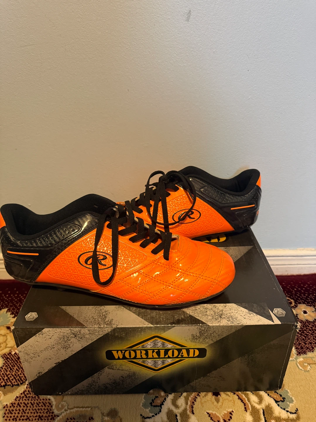 Rawlings Workload Soccer Cleats - Orange/Black