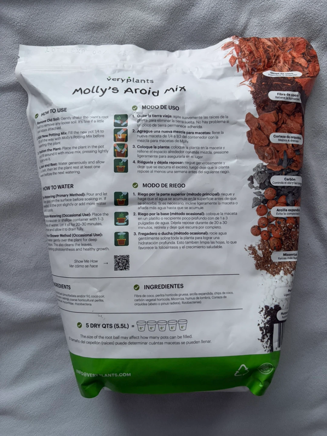Veryplants Molly's Aroid Mix - Potting Mix for Tropical Plants - photo 2