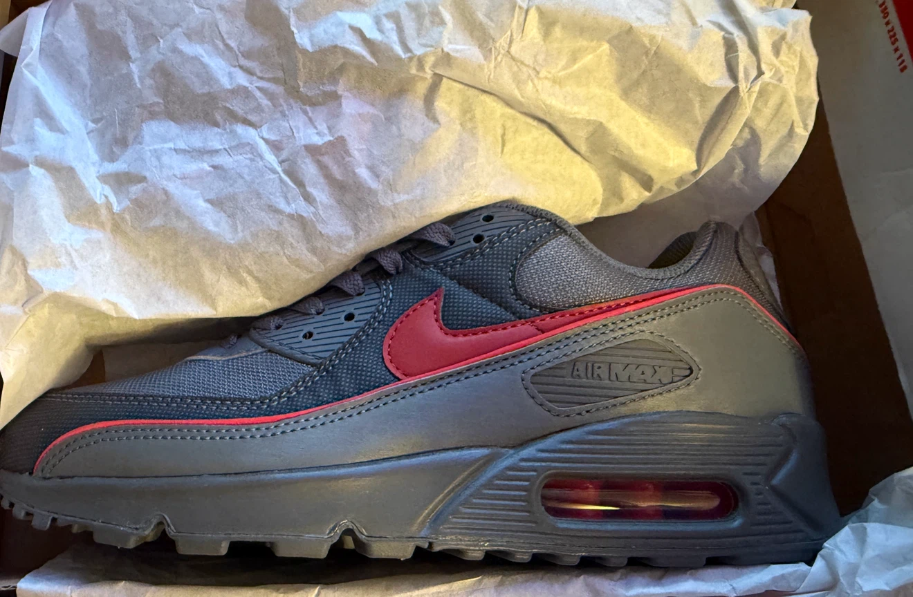 Nike Air Max 90 PRM Iron Grey/Red-Black