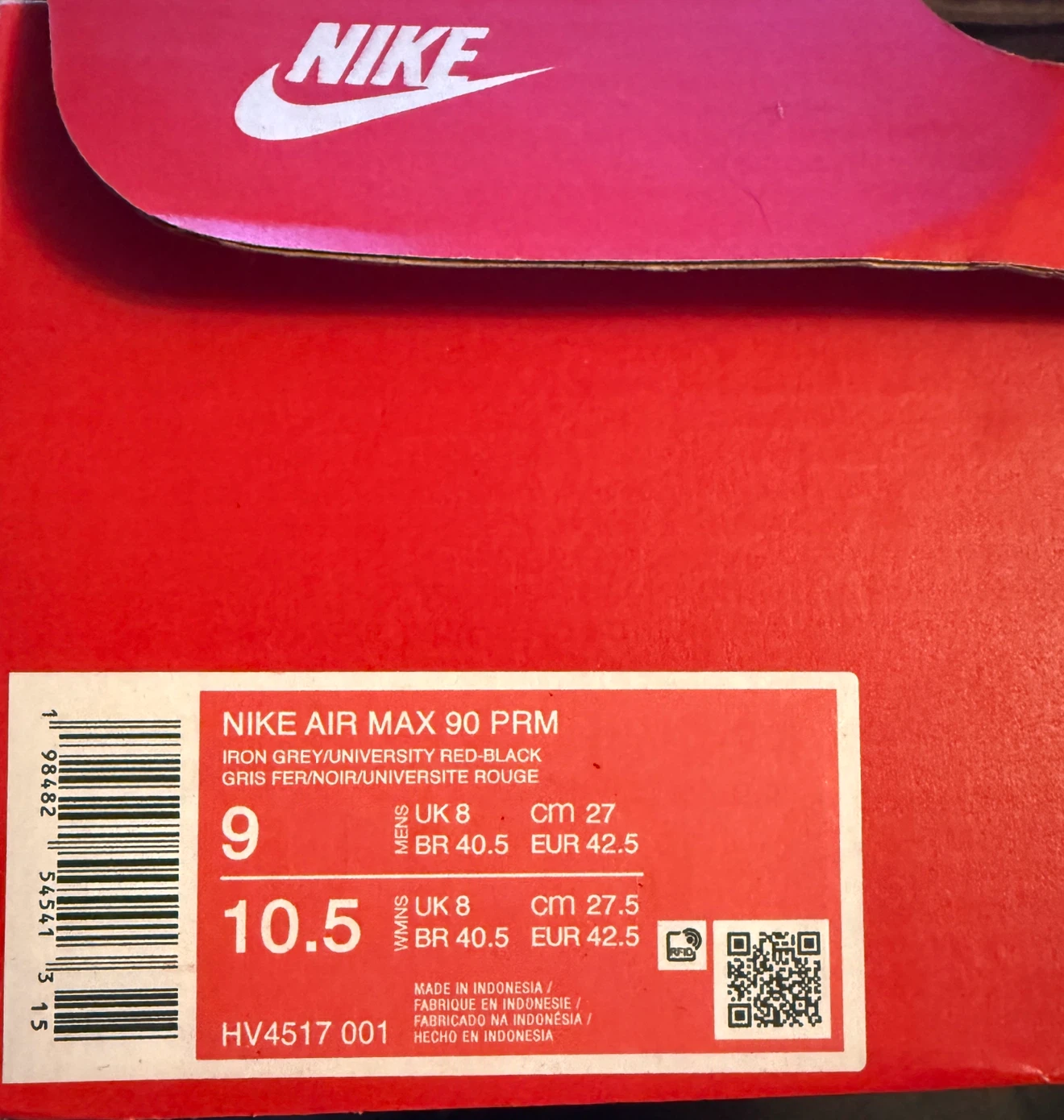 Nike Air Max 90 PRM Iron Grey/Red-Black - photo 3