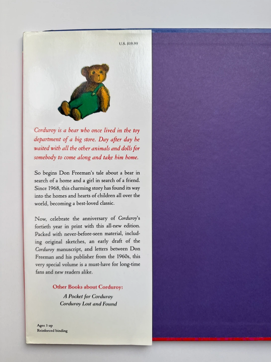 ‘Corduroy’ 40th Anniversary Edition Children's Book - photo 2
