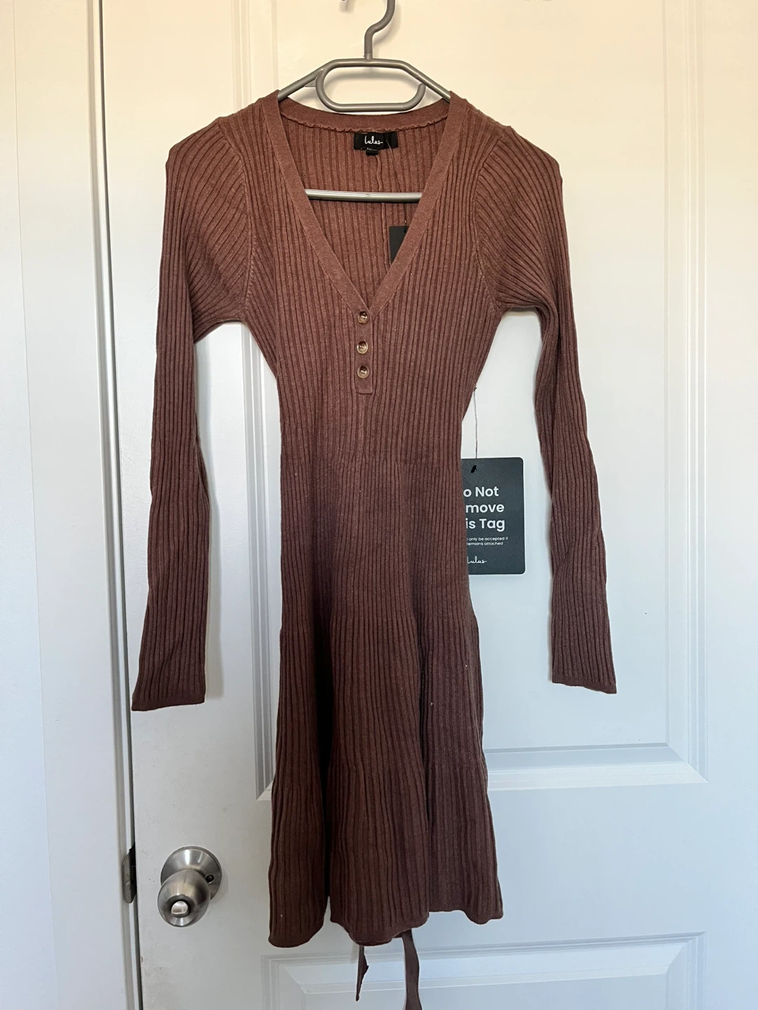Lulus Ribbed Knit Dress with Belt