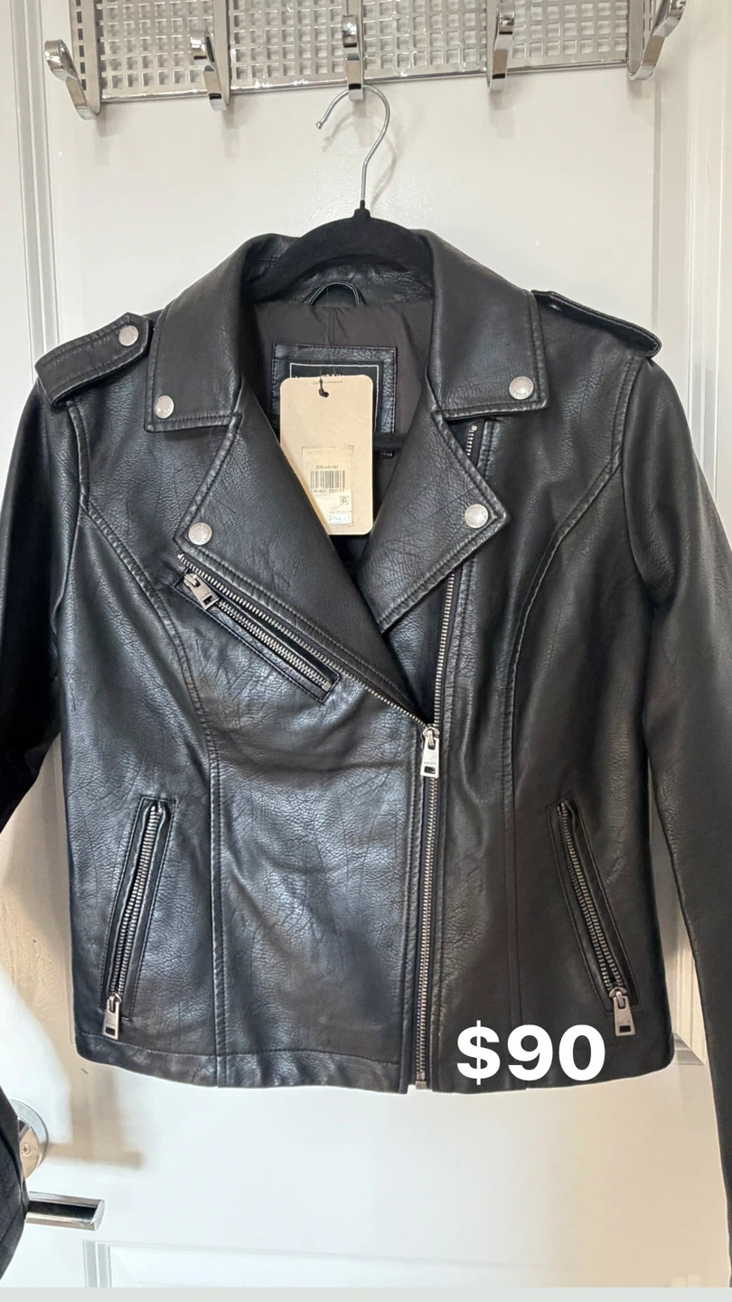 Levi Strauss & Co. Black Faux Leather Moto Jacket