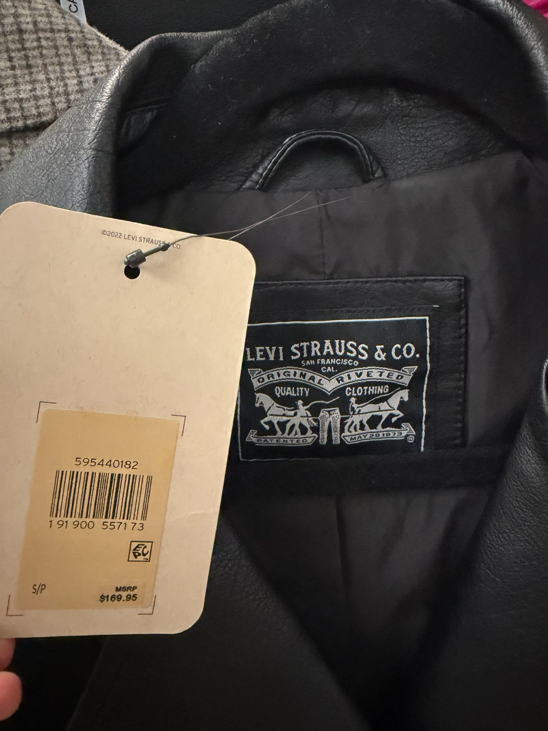 Levi Strauss & Co. Black Faux Leather Moto Jacket - photo 2