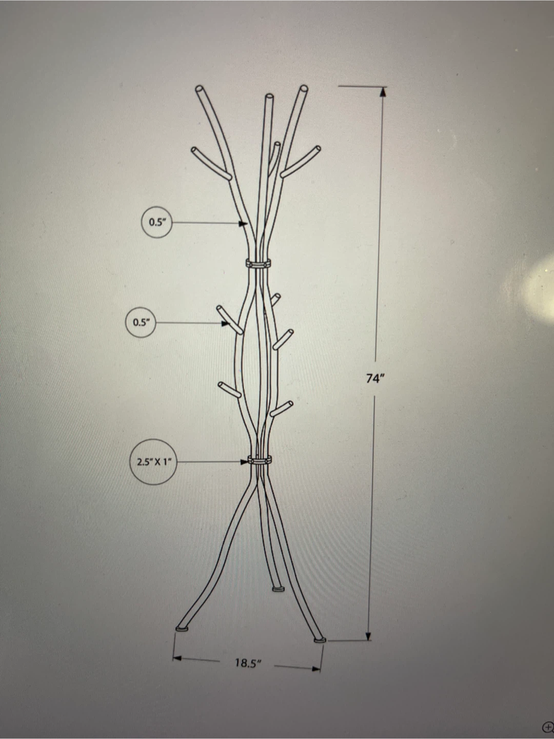 Black Coat Rack Tree - photo 2