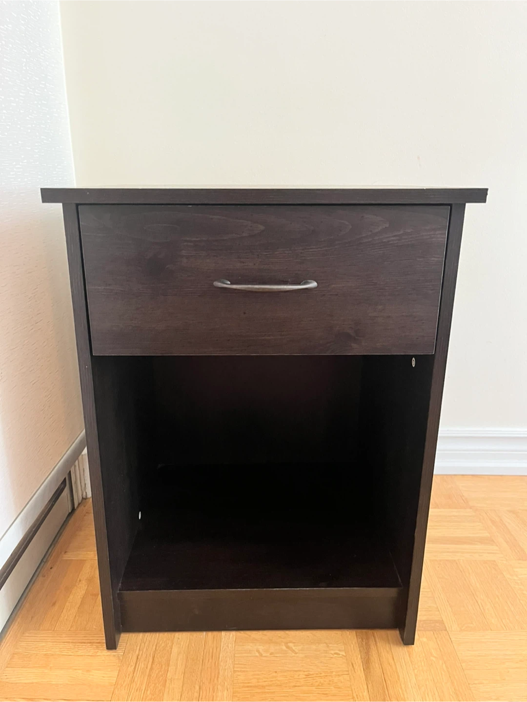 [Move out sale]Dark Wood Nightstand with Drawer