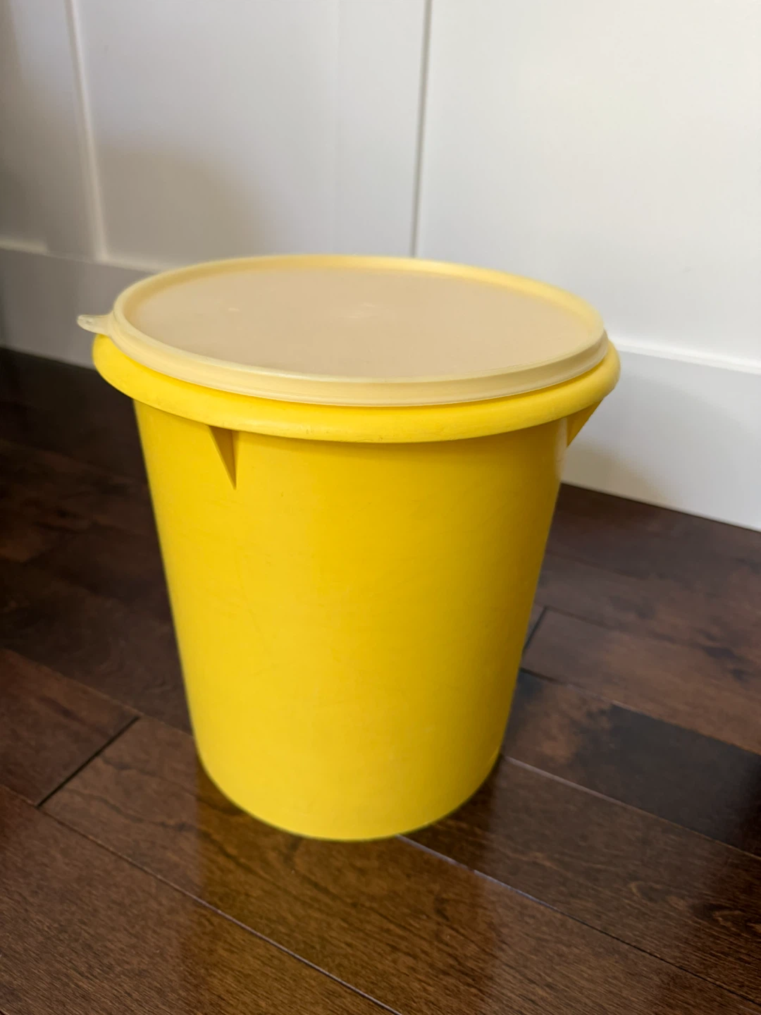 Vintage Tupperware 2 Gallon 9-Quart Yellow Canister & lid