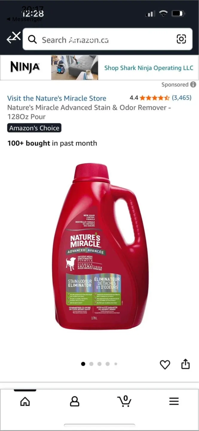 Nature's Miracle Advanced Stain & Odor Remover - 128oz