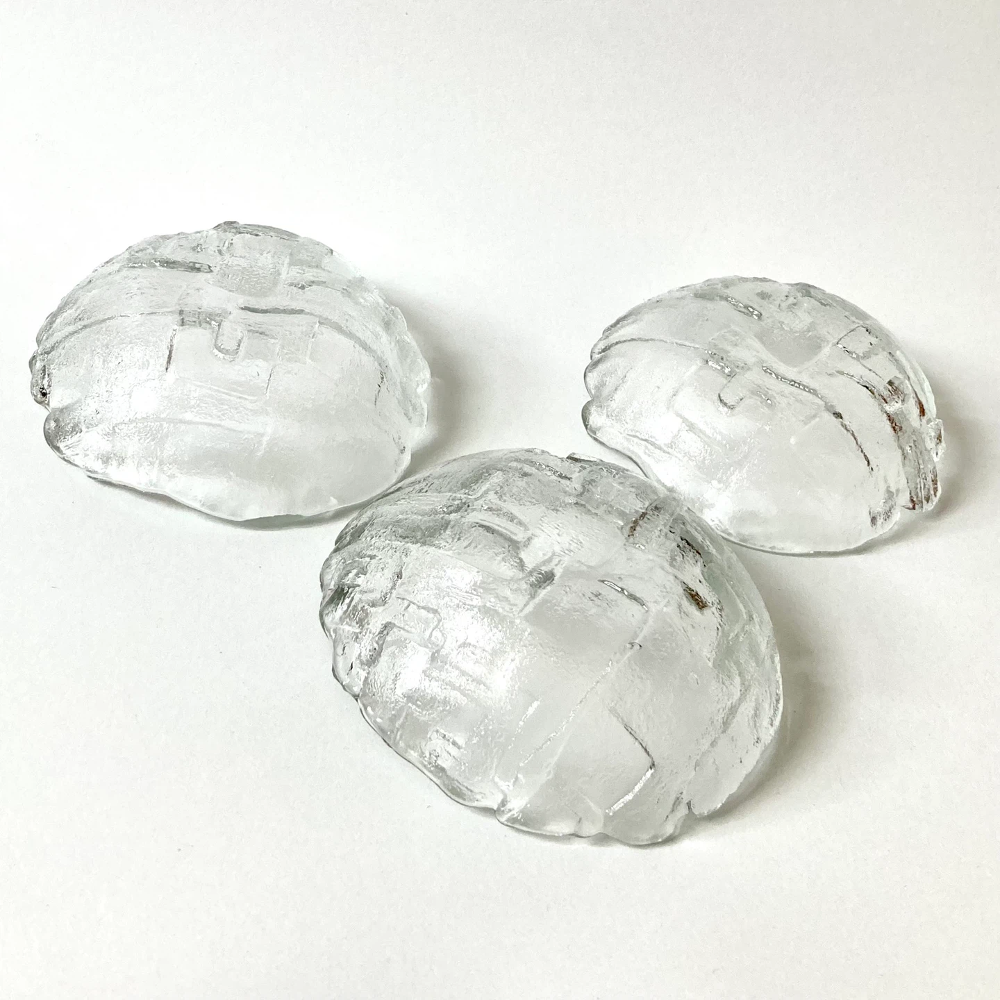 Set of 3 Vintage 1970s Brutalist Art Glass Bowls - photo 2