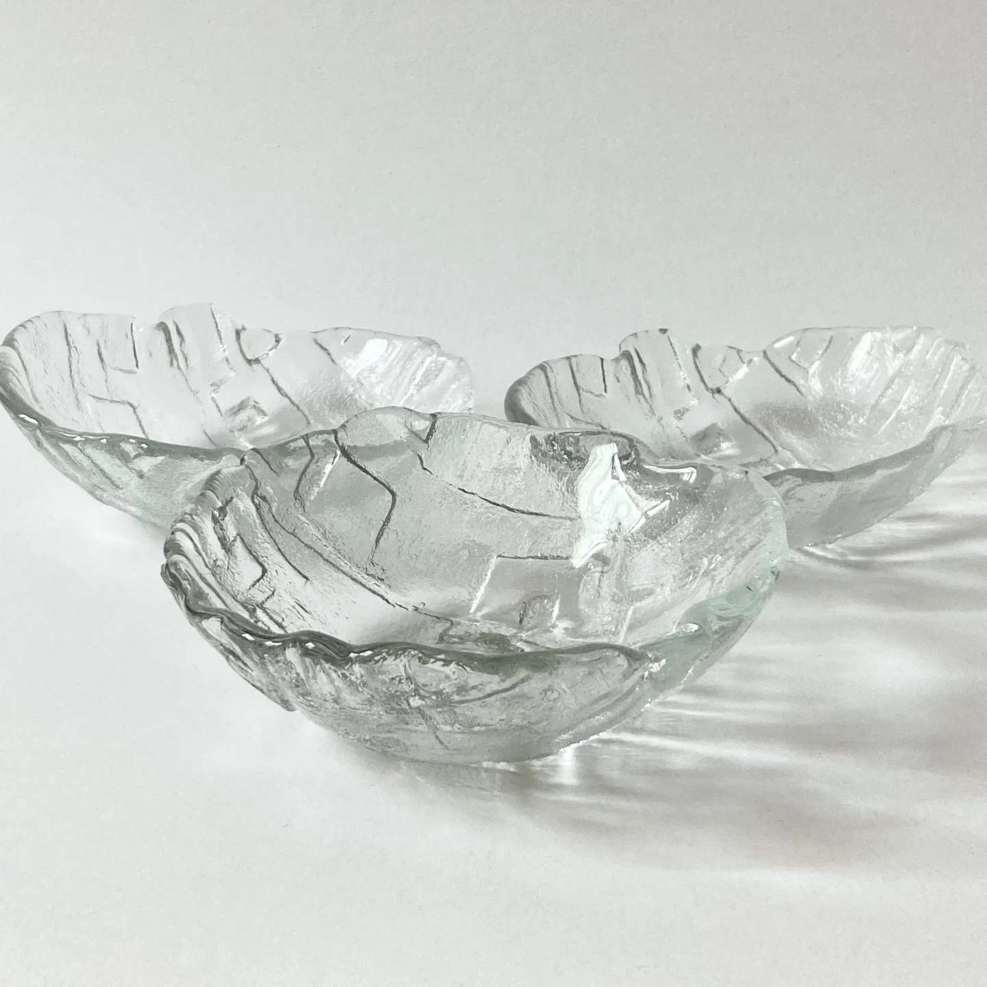Set of 3 Vintage 1970s Brutalist Art Glass Bowls - photo 3