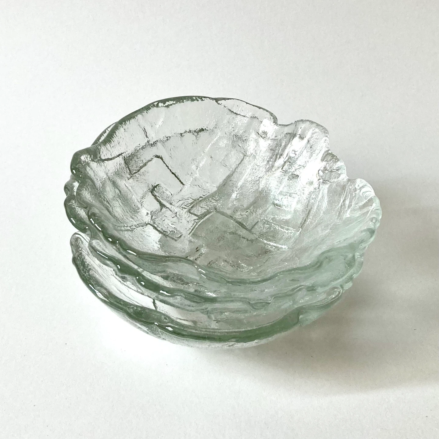 Set of 3 Vintage 1970s Brutalist Art Glass Bowls - photo 5