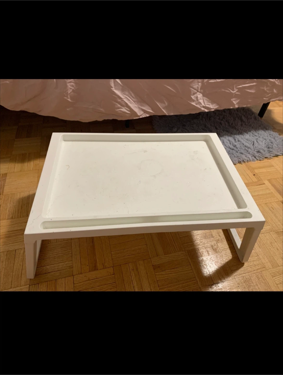 White Bed Tray Table