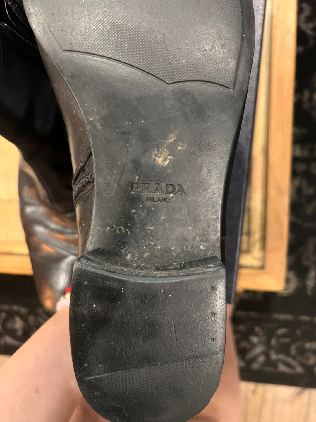Prada Men’s Black Leather Ankle Boots - photo 4