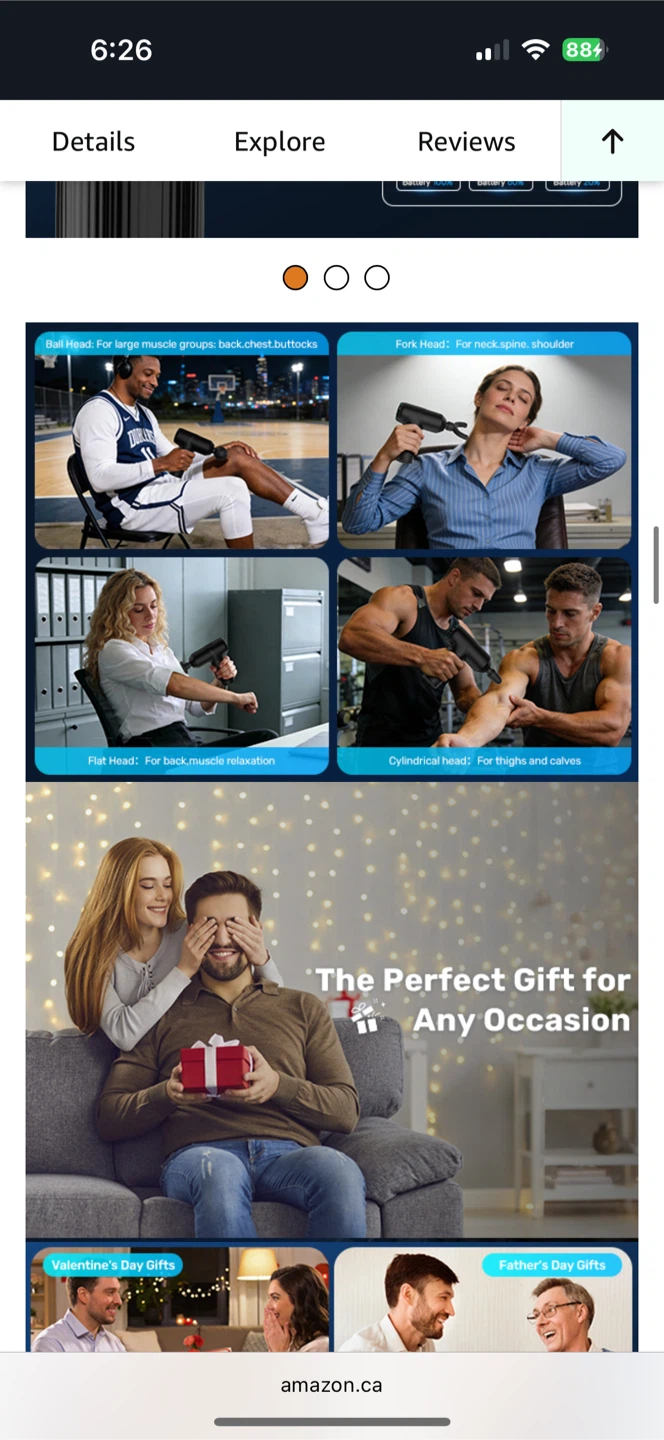 Black Percussion Massage Gun with Case - photo 2