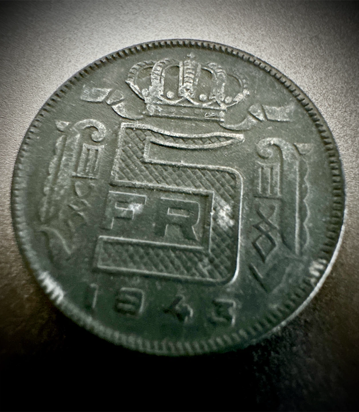 Belgian Franc Coin - 1943