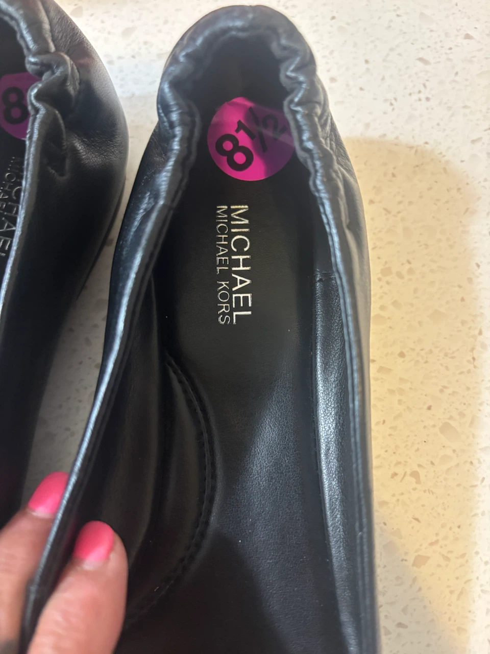 Michael Kors Black Leather Ballet Flats - photo 2