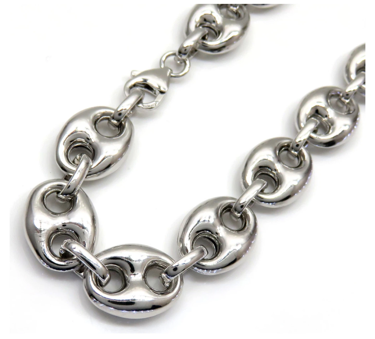 .925 Silver Gucci Puff Bracelet 9 Inch 12mm - photo 2