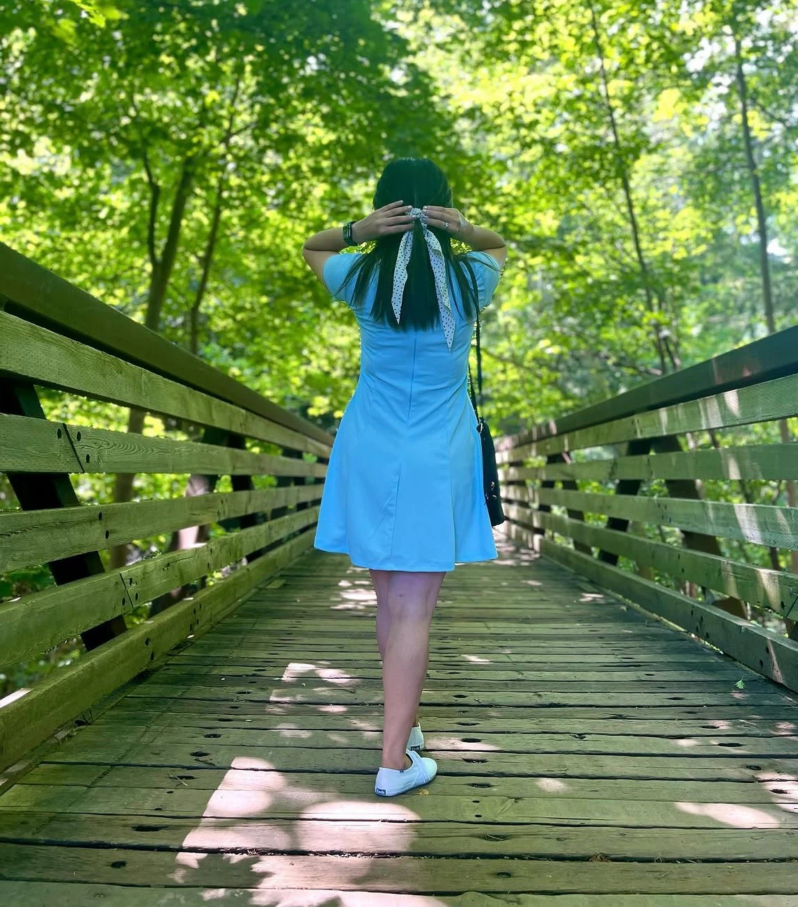 Light Blue Short Sleeve Dress