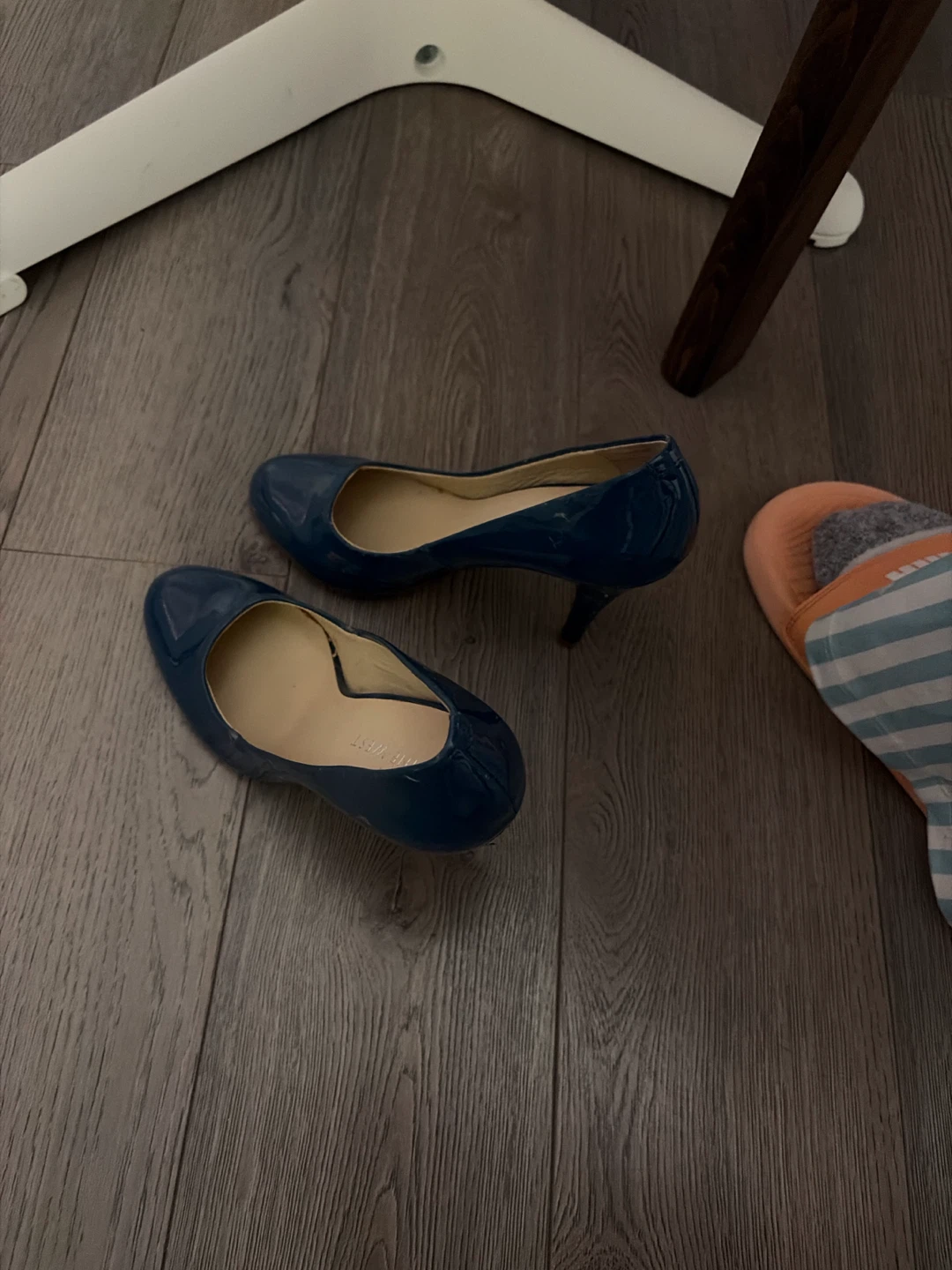 Nine West Blue Patent Heels