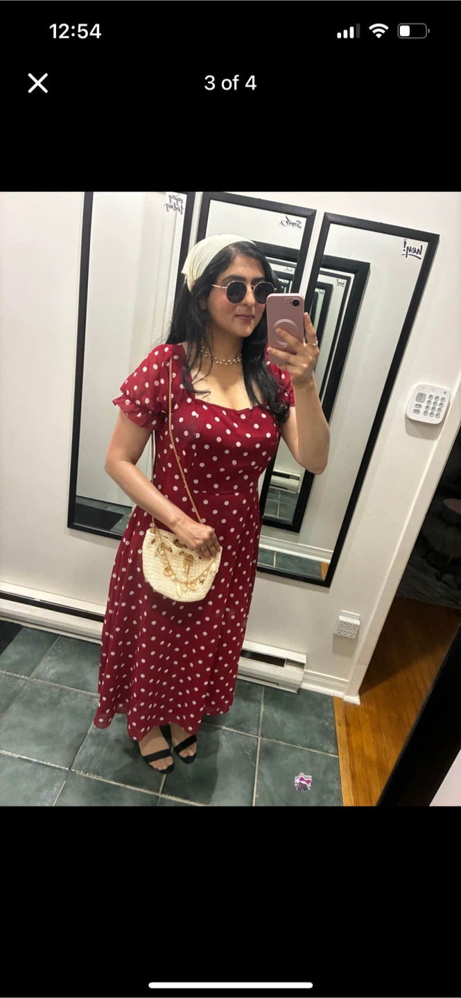 Red Polka Dot Maxi Dress