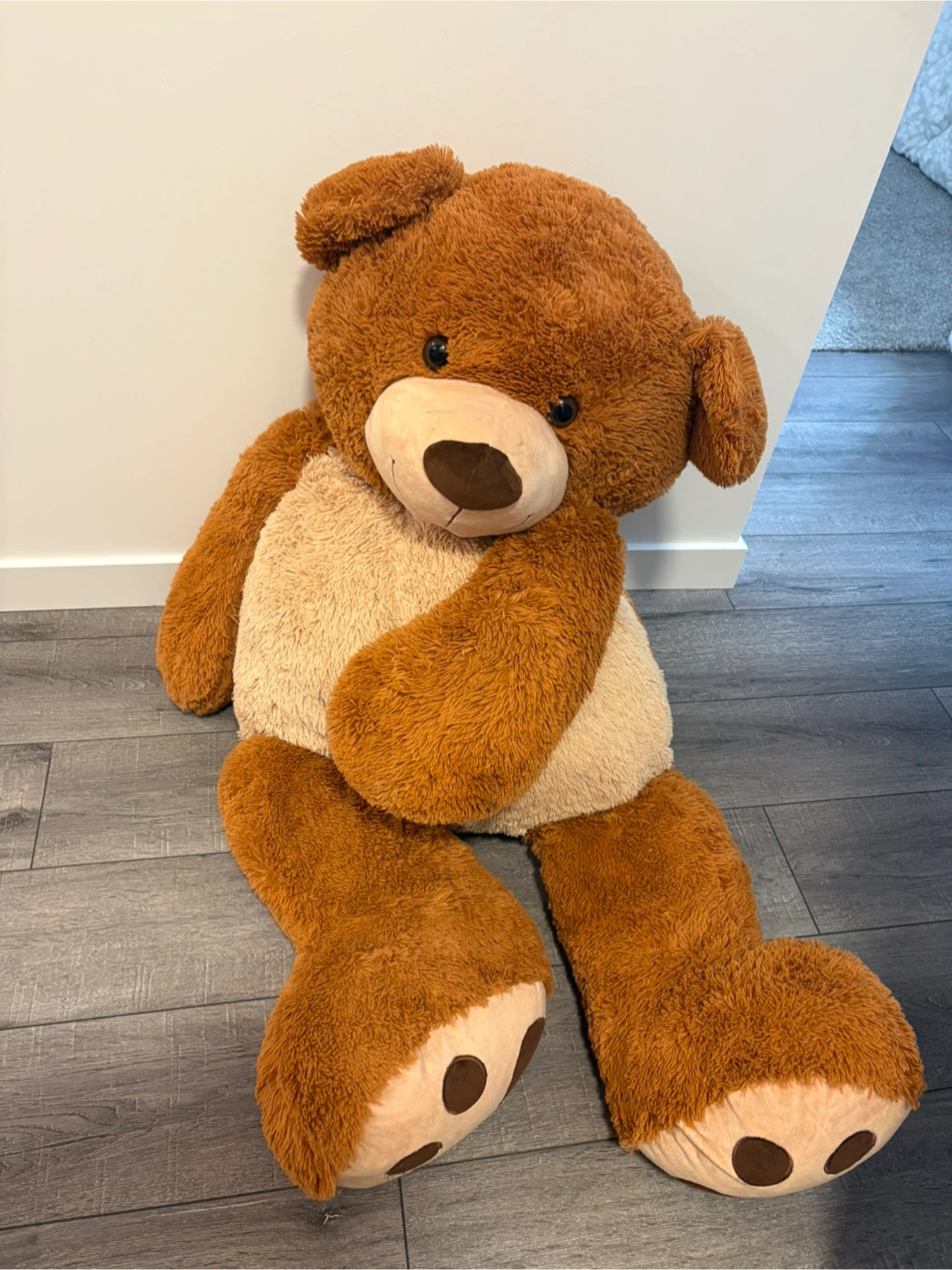 Gigantic Brown Teddy Bear Plush 4 feet tall