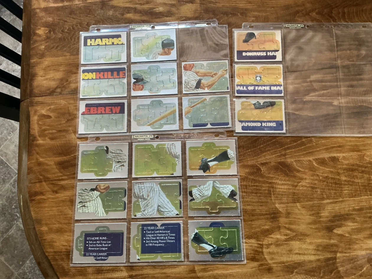 Donruss Diamond King Baseball HARMON KILLEBREW Puzzle Cards